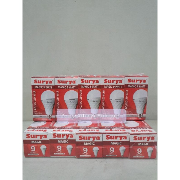 Lampu Emergency Led Buld Magic Surya 9w 9watt / Lampu Darurat Murrah