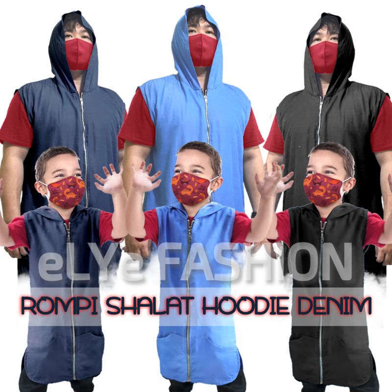 LY ELYE FASHION - ROKIDZ ROMPI SHALAT ROSAL JUNIOR ANAK REMAJA FAMILY KATUN DENIM