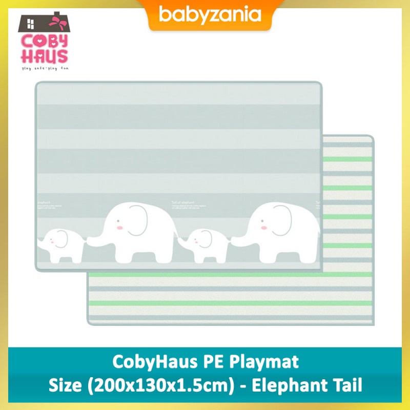 CobyHaus PE Playmat Karpet Bayi Size (200x130x1.5cm) - Elephant Tail