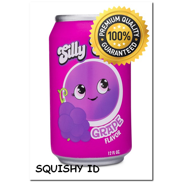 Squishy Silly Soda Grape Flavor Squishy Licensed by Silly Squishies
