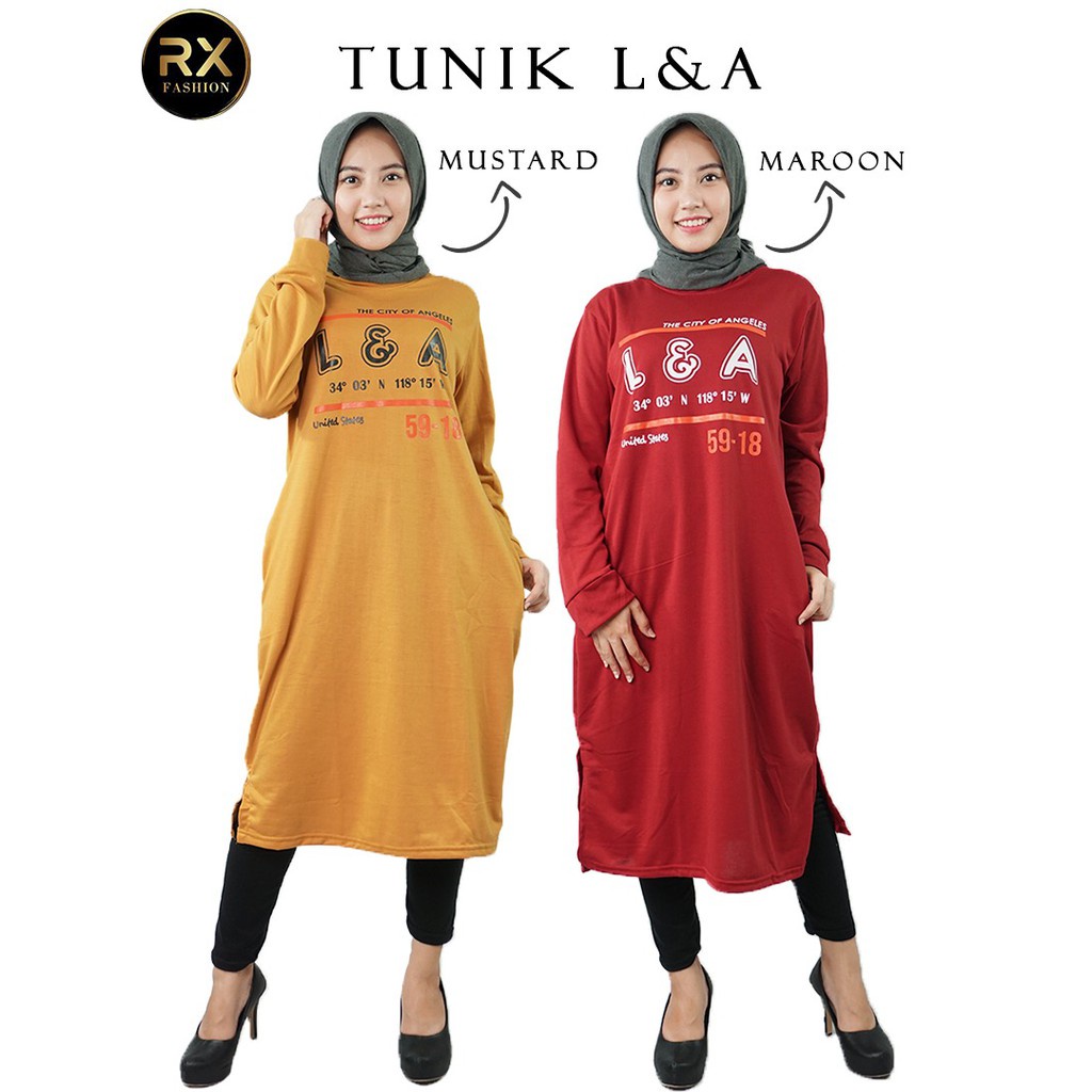 RX FASHION - TUNIK L&amp;A TERLARIS BAHAN BERKUALITAS - FASHION ATASAN WANITA - 1R