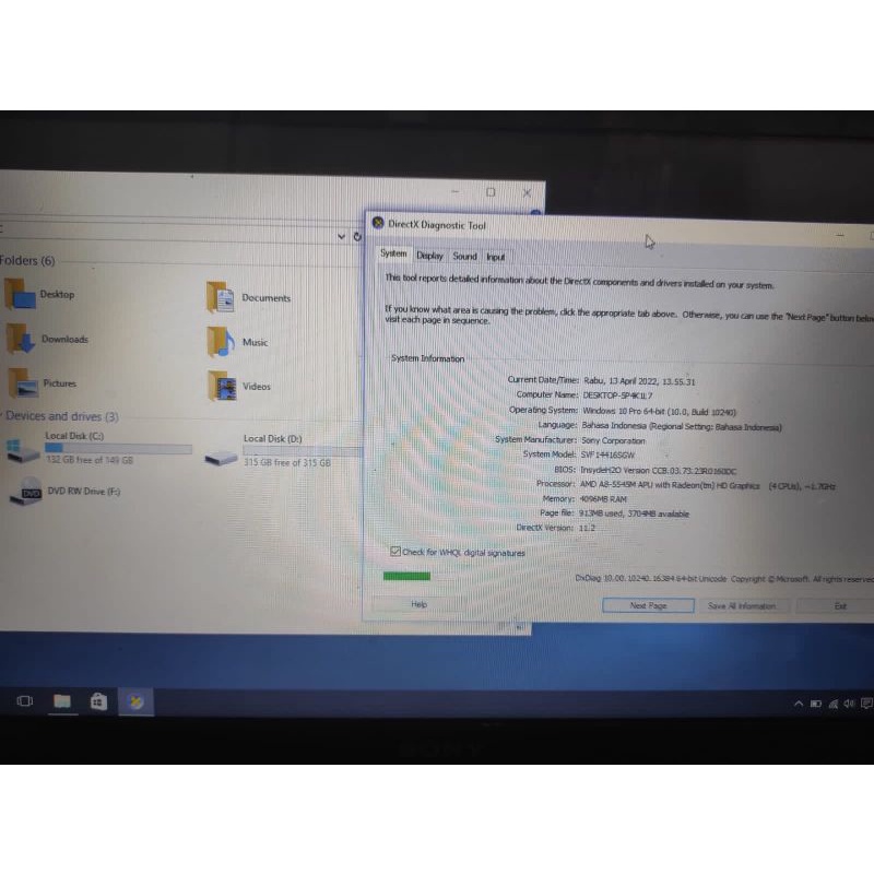 Laptop Gaming Lenovo Asus Acer HP Dell - 4GB 500GB - Murah Bekas Berkualitas-2