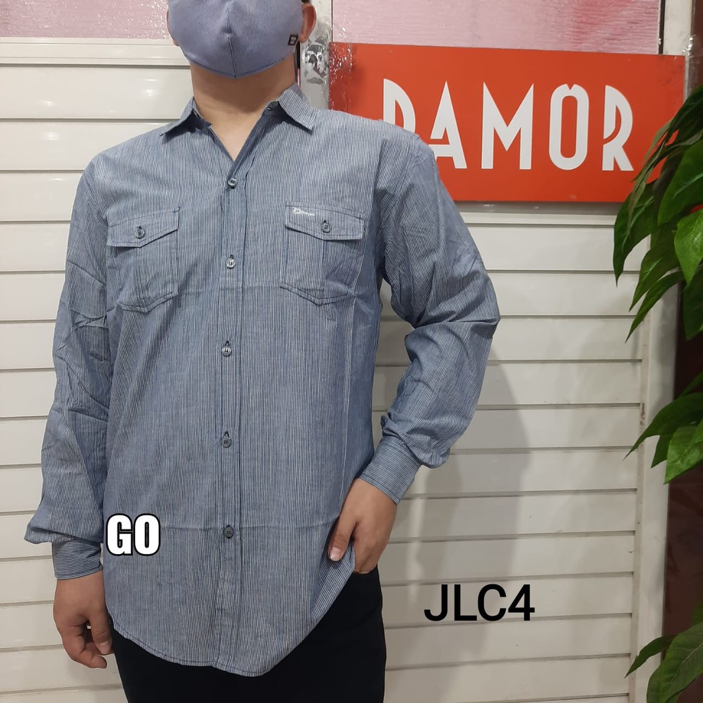 gof JLC DAMOR(CRESSIDA) KEMEJA Cowok Pakaian Pria Kemeja Dewasa Slimfit Lengan Panjang