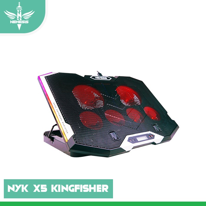 Kipas Laptop Gaming Notebook Cooling Pad NYK Nemesis X-5 Kingfisher