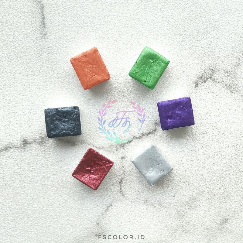 

Spook-tacular Individual Pan – Handmade Metallic Watercolor by FS Color