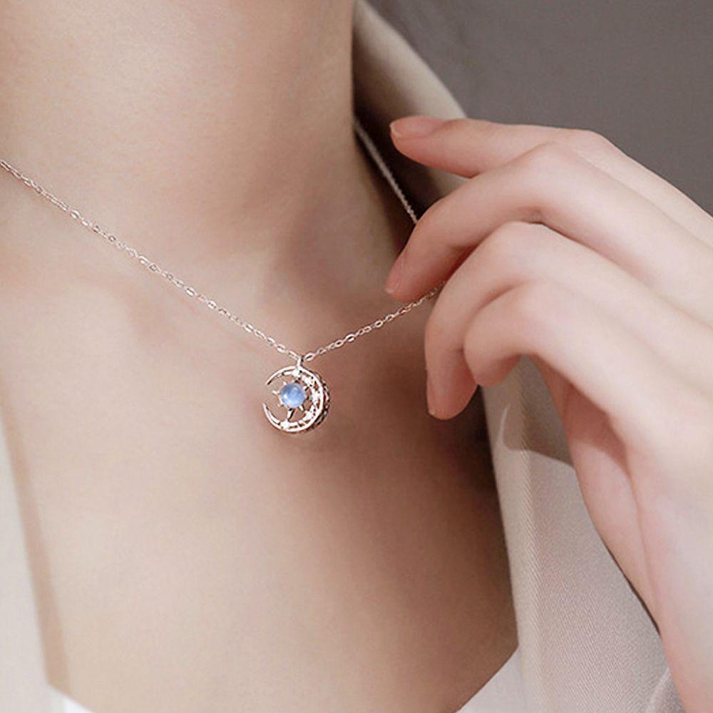Kalung Nanas Bintang Dan Bulan Pecinta Hadiah Perhiasan Keluarga Kalung Klavikula
