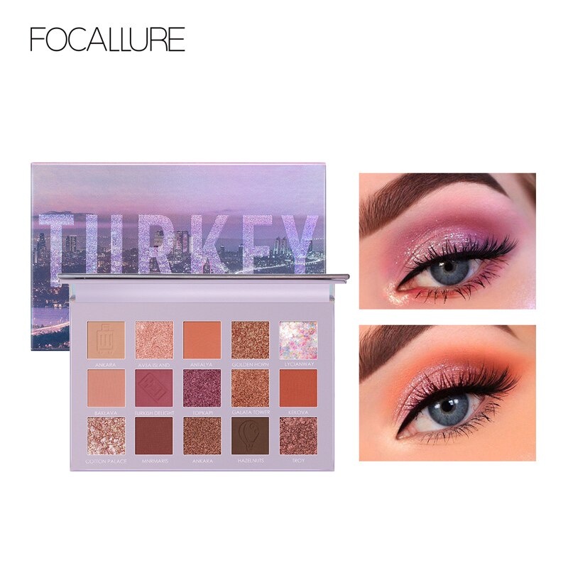 Focallure Eyeshadow Go Travel 15 Color Eyeshadow Focallure Eyeshadow Palette Focallure Eyeshadow Glitter Eyeshadow Matte Eyeshadow Shimer Fucallure Foccalure Focalure Focallur