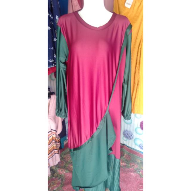 Gamis bahan Jersey tebal