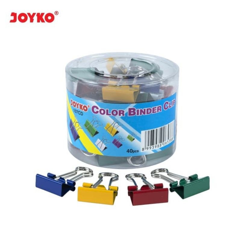 

Binder Clip/Penjepit kertas Joyko 107CD 1 Drum 40 pcs