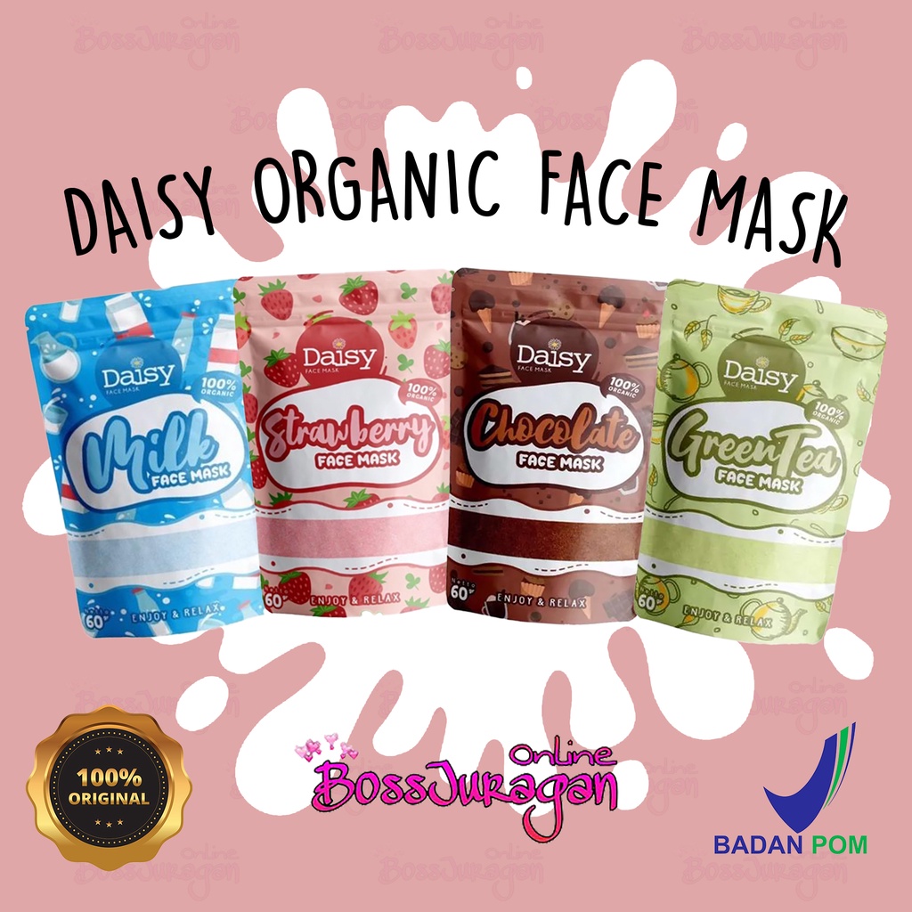 (BOSS) (60gr) Daisy Organic Face Mask Full Size / masker wajah 60gr