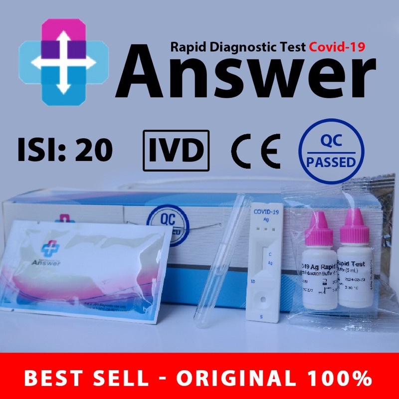 Answer Rapid Diagnostic Alat rapit tes covid 19 isi 20buah