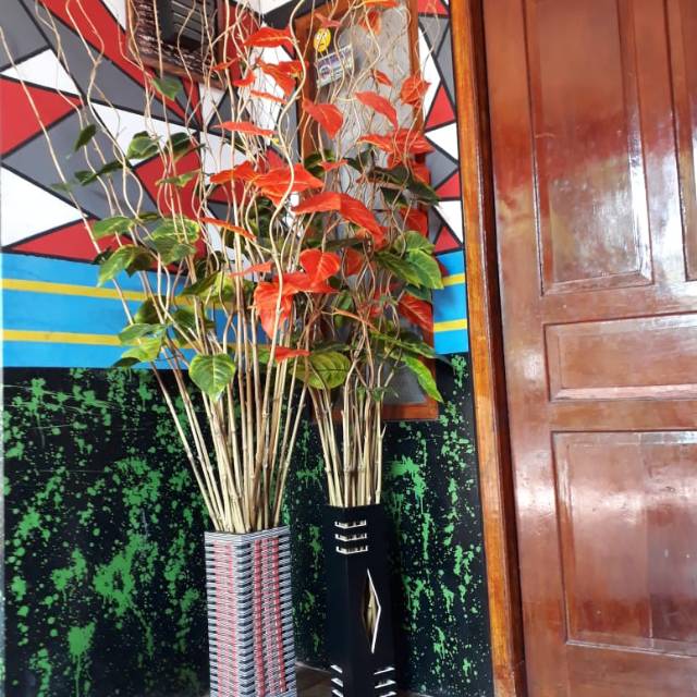  Bunga hias sudut  2 mtr paket hemat 10 pis vas Shopee 