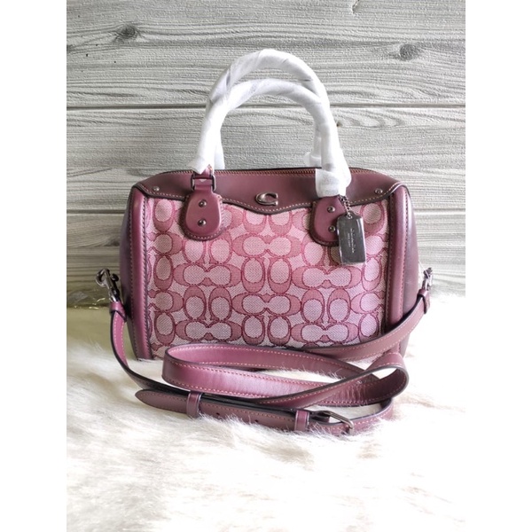 Tas Coach F38112 Ivie Bennett satchel signature raspberry wine
