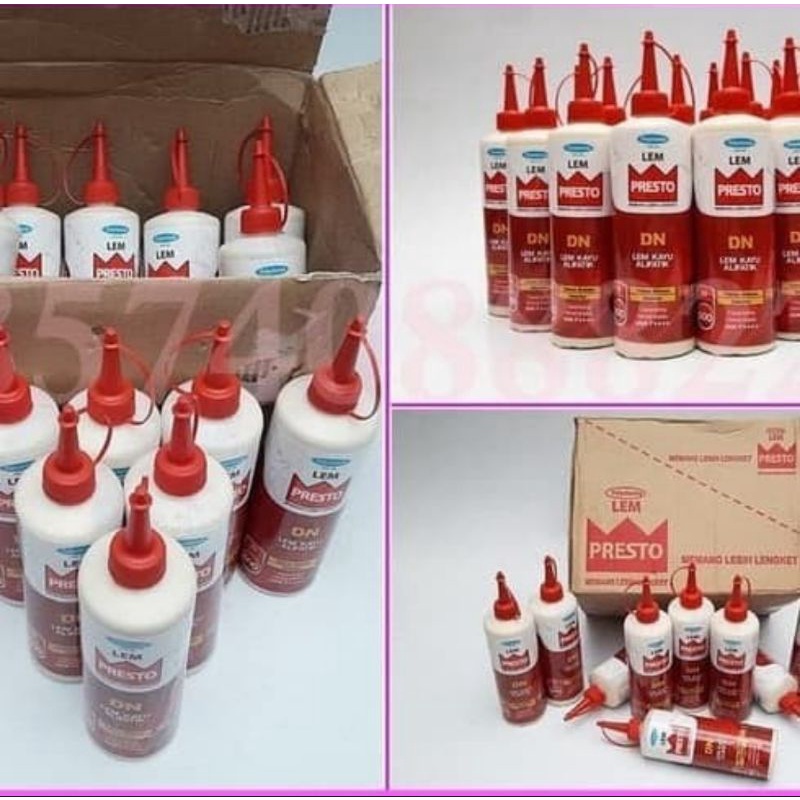 Lem presto lem DN 600ml lem kayu lem-presto dn lem kayu presto