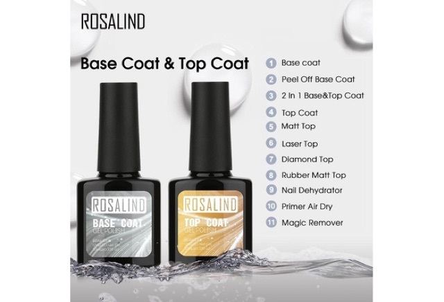 ROSALIND 15ML 10ml primer 7ml top coat base matte top rosalind 10ml uv gel polish top coat base coat