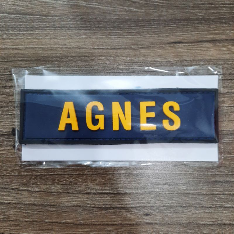 Nametag / Patch Rubber / Papan Nama Karet Custom Logo