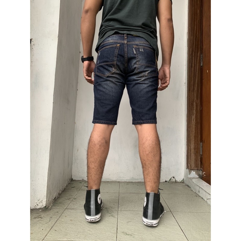 CELANA PENDEK JEANS SOBEK BLACK VIPER CELANA IMPORT SOBEK PRIA TERBARU TERMURAH KOREAN STYLE COD