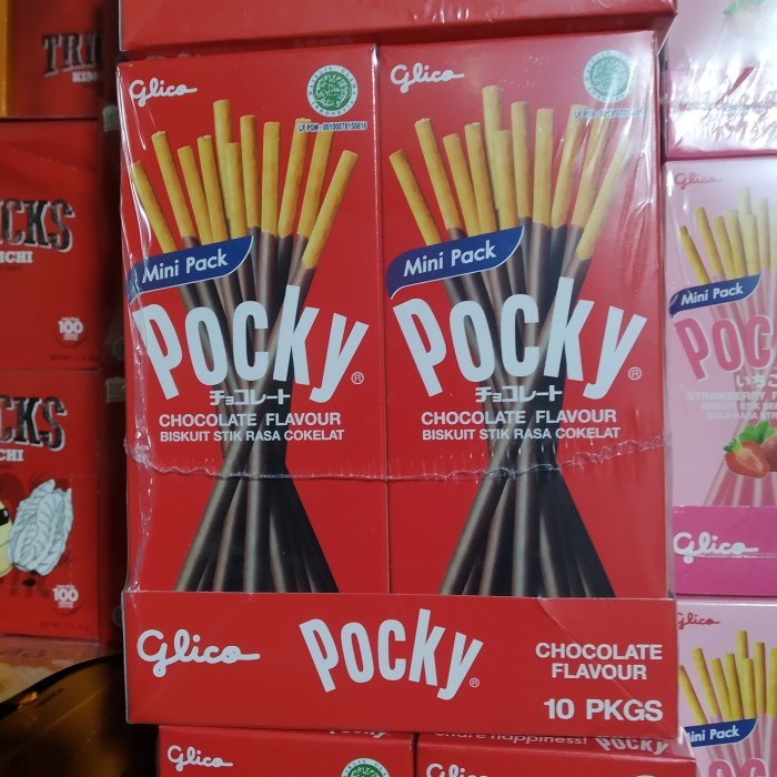 

Siap Krim Glico Pocky Stick Mini Size 1 Pack Isi 10 Box - Chocolate