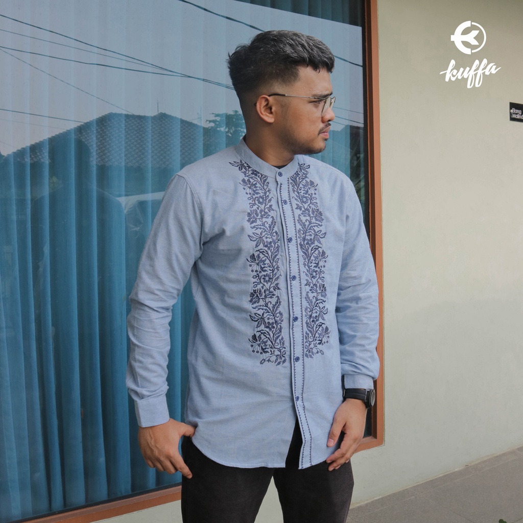 Baju Muslim Kemeja Koko Bordir Lengan Panjang Pria Dewasa / Fashion Muslim / Atasan / Berkualitas Or
