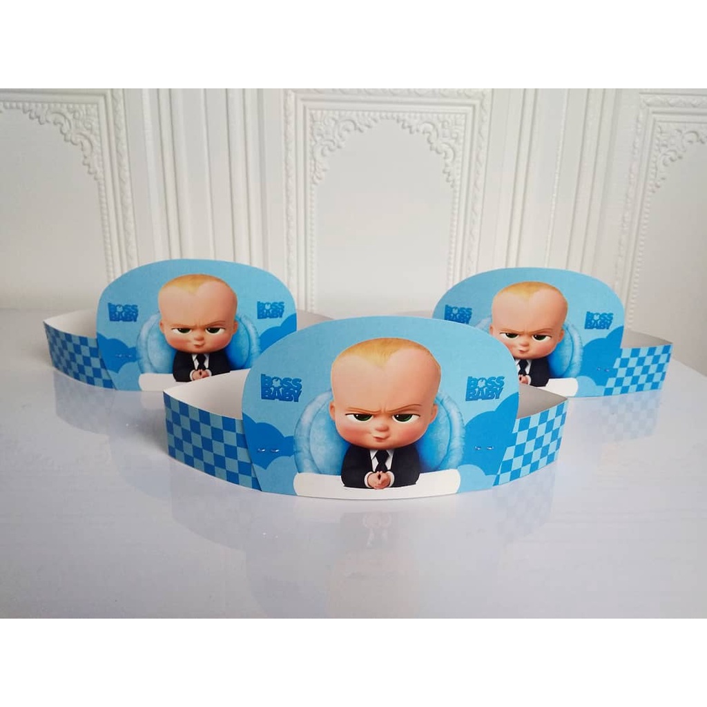 topi melingkar baby boss / topi ultah melingkar baby boss / topi melingkar custom baby boss