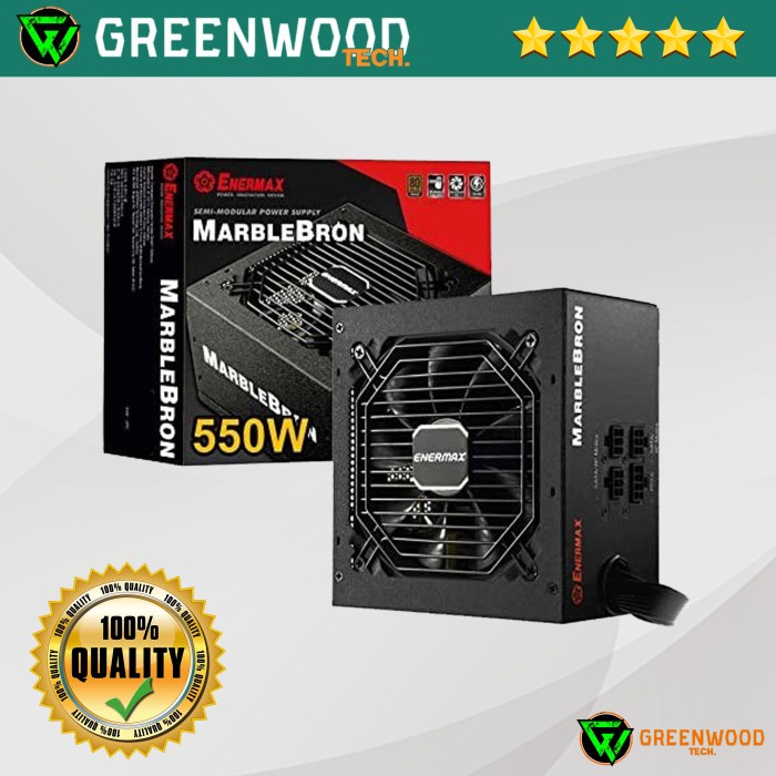 Power Supply Enermax MARBLE BRON 550watt 80+ Bronze Semi Modular - PSU