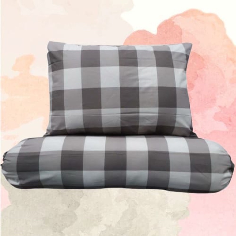 SARUNG BANTAL DAN GULING | SARUNG BANTAL GULING MOTIF BUNGA KOTAK MINIMALIS | SARUNG BANTAL TAMBAHAN