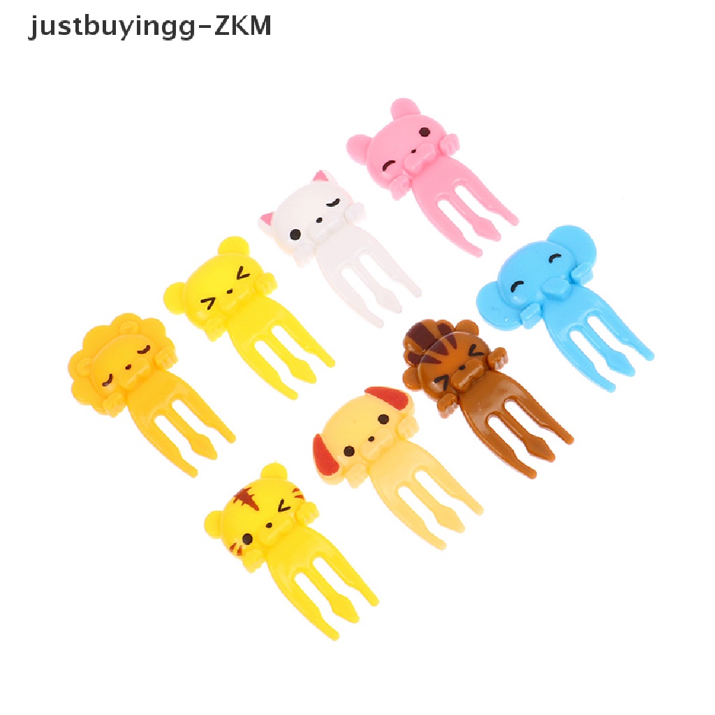 [justbuyingg] 8Pcs Bento Vegetable Toddler Children Fruit Forks Toothpicks Animal Fruit Forks [zkm]