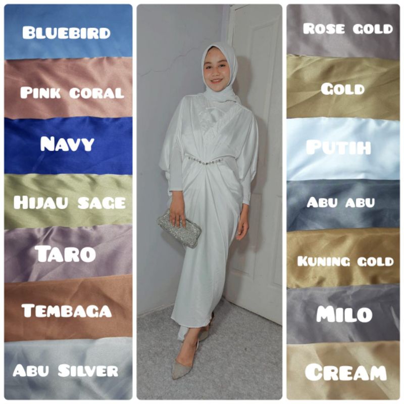 Gamis kaftan lebaran modern//gamis kaftan putih//fashionnwanita //gamis putih lebaran