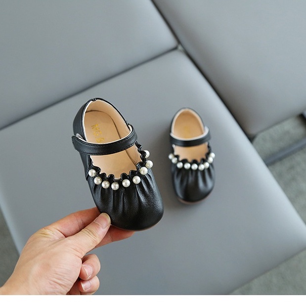 CG SH25-Sepatu Pesta Anak Perempuan Polos Stud Pearl