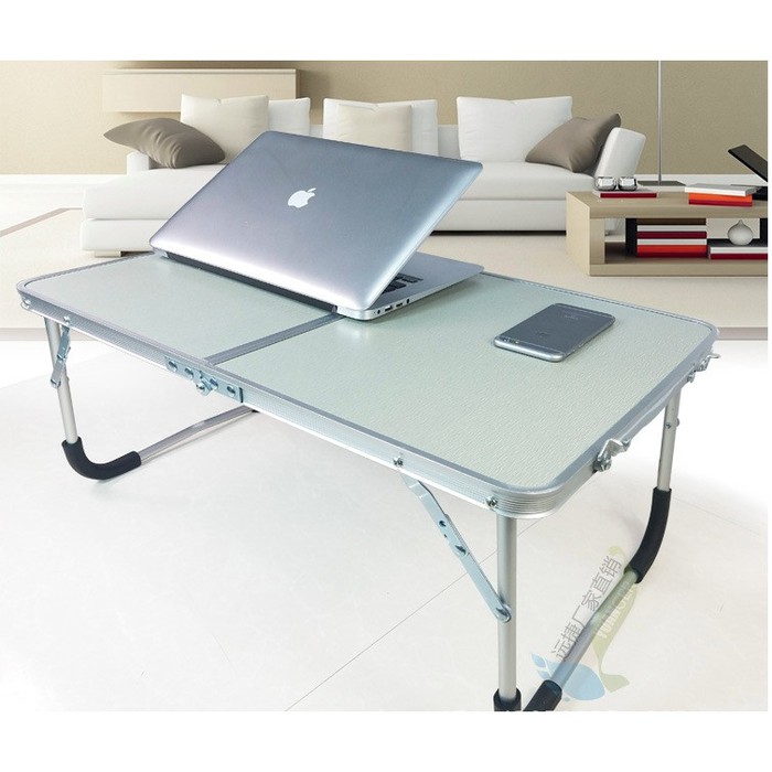  Meja  Laptop Lipat Portable Aluminium  Kayu Praktis Promo 
