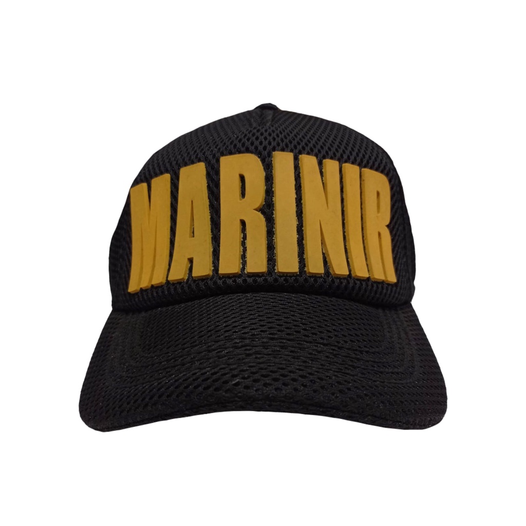 Topi Pria Doblemesh Marinir Bordir &amp; Rubber