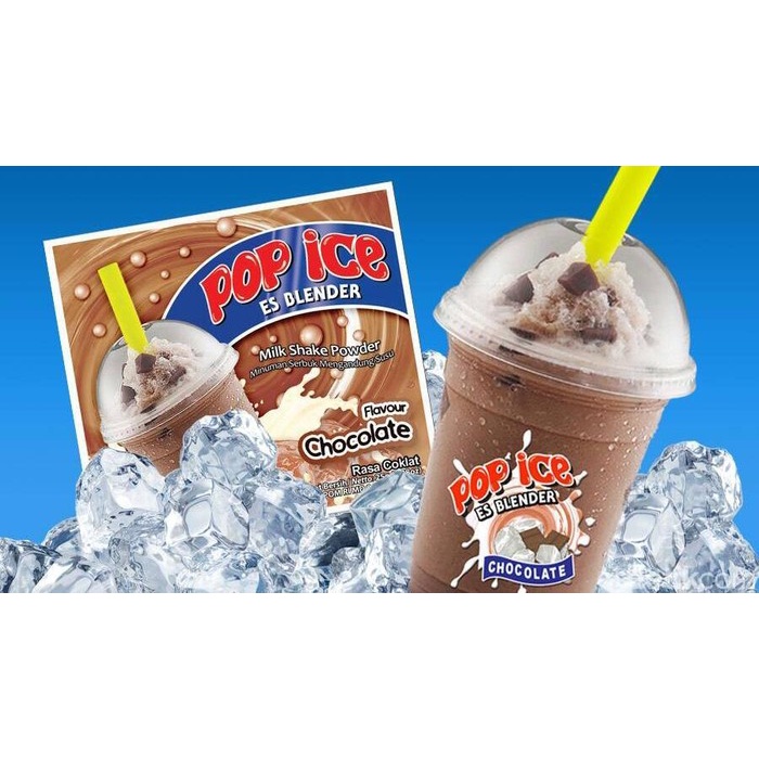 Jual Pop Ice Minuman Serbuk Instan Rasa Chocolate Kemasan Sachet 25gr