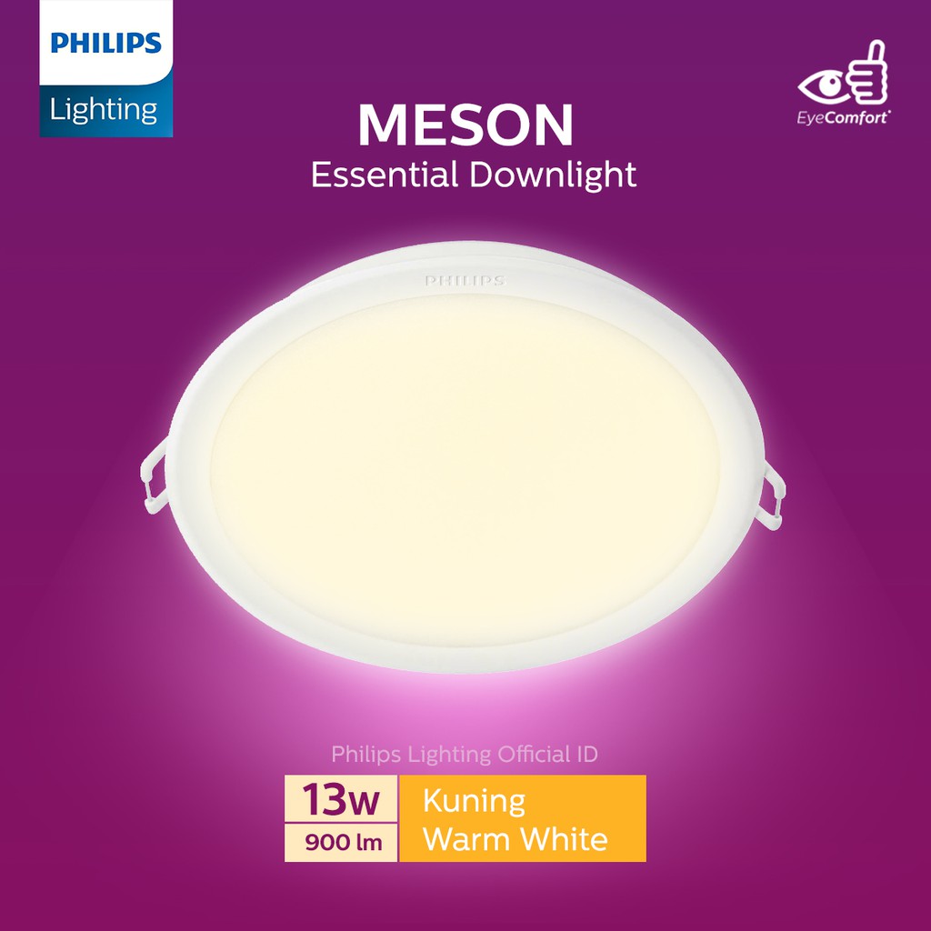 Philips Downlight - 59464 MESON 125 13W 30K WH Recessed LED Kuning