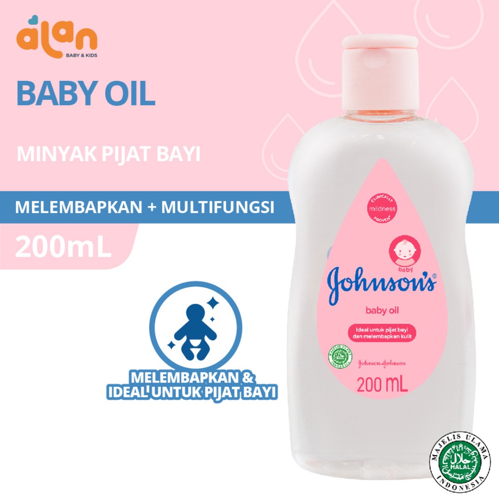 Johnson's Baby Oil 50ml, 125ml dan 200ml