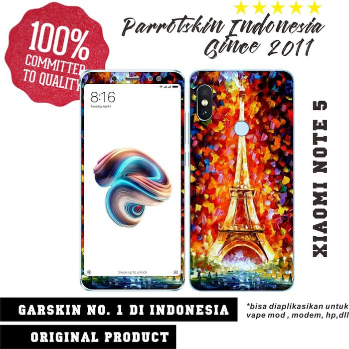 Garskin Skin Xiaomi Redmi Note 5 paris case edition Bisa custom gambar