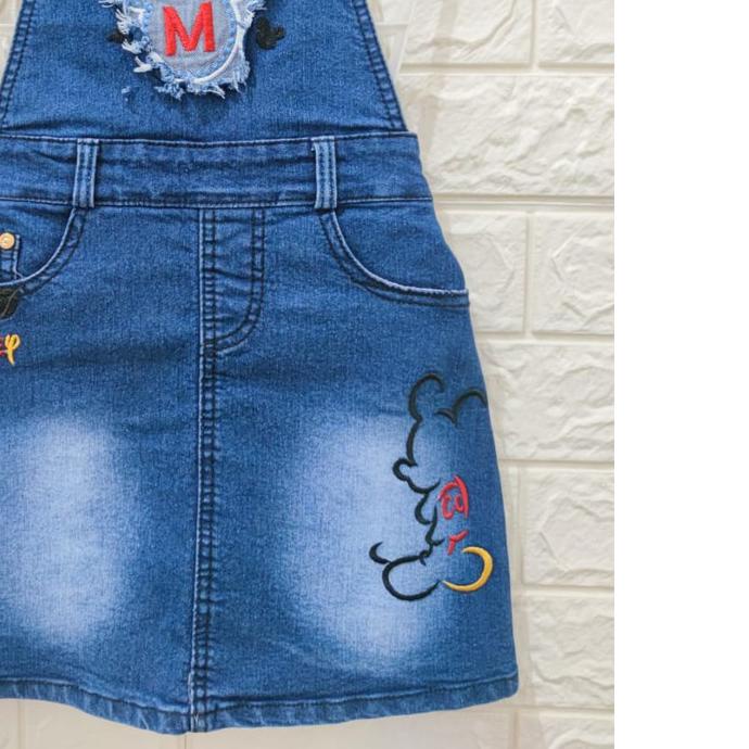 ➬ RKPD M.M/rok kodok pendek jeans anak perempuan 4- 9th/ overall rok jeans anak perempuan/ wearpack 