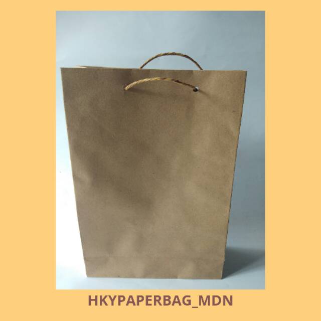 Paper bag polos warna coklat tas souvenir