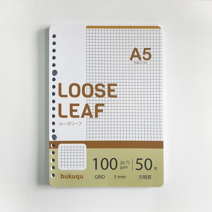

Grosir HVS GRID - Loose Leaf A5 100 gsm by Bukuqu Keren