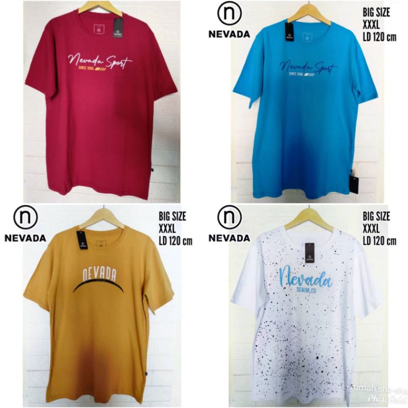 KAOS PRIA NEVADA ORIGINAL BIG SIZE LD 120CM