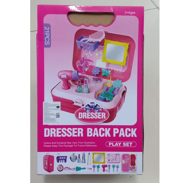 Mainan Anak MAINAN DRESSER BACK PACK 8232 Mainan Makeup Tas-3
