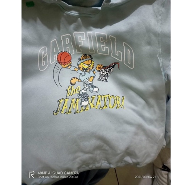 CREWNECK H&amp;M GARFIELD BLUE