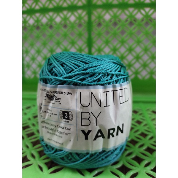 benang Rajut Polyester hijau tosca d27