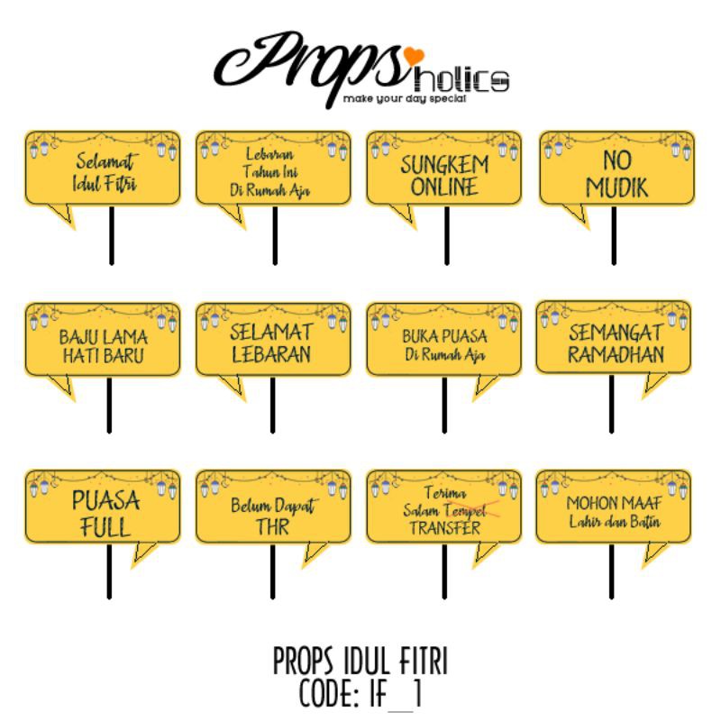 Props Idul Fitri / Photo Props / Foto Props