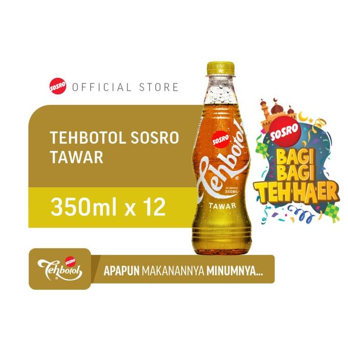 

[ COD ] 2 Karton Tehbotol Sosro Tawar 350 ml Free 1 Pc Totte Bag TERJAMIN Kode 1279