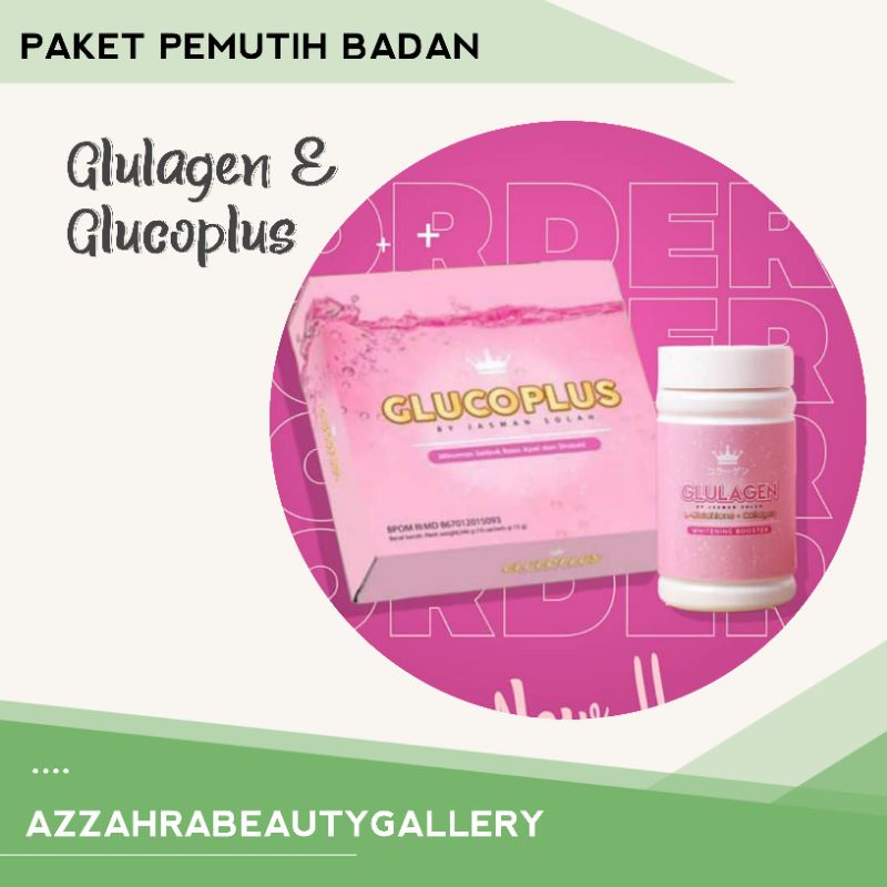 PAKET PEMUTIH BADAN (GLULAGEN + GLUCOPLUS) BY JASMAN SOLAH