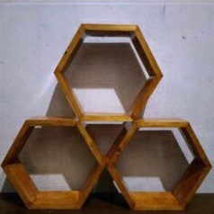 Rak hexagonal segi 6 ukr besar# jati londo