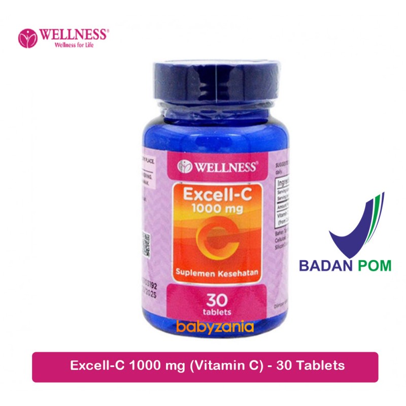 Wellness Excell C 1000 mg Suplemen Vitamin C - 30 Tablets