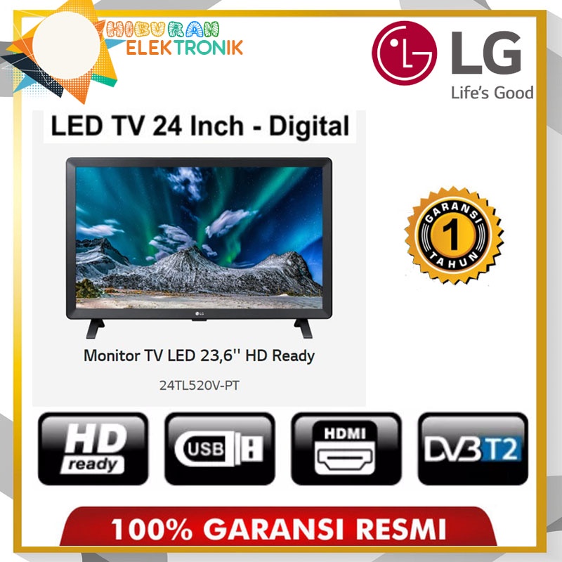 TV LED LG DIGITAL 24 Inch 24TL520V-PT MONITOR DAN TV