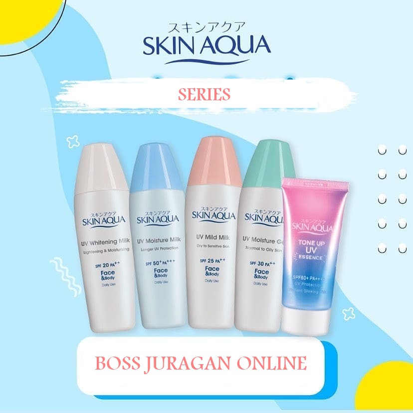 (BOSS) SKIN AQUA Sunscreen Series 40gr (Moisture Milk/ Moisture Gel/ Whitening Milk/ Mild Milk)