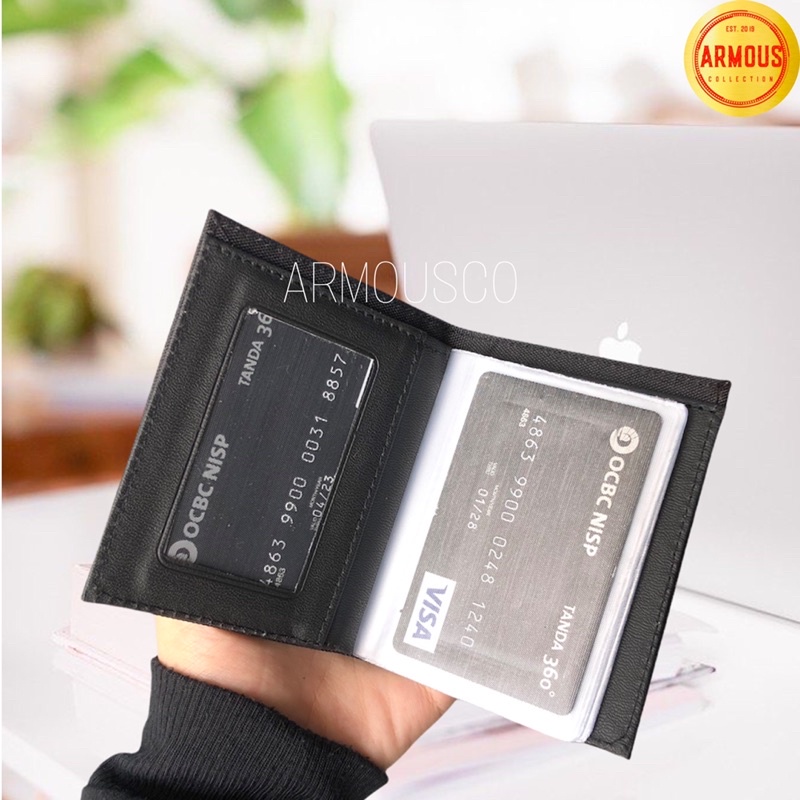 DOMPET KARTU CARD HOLDER DENIM SOFT BROWN UNTUK PRIA DAN WANITA TERKINI